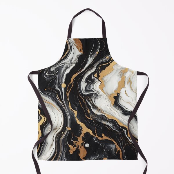 Item preview, Black and gold swirl of marble print designed and sold by PrintsQuarter.