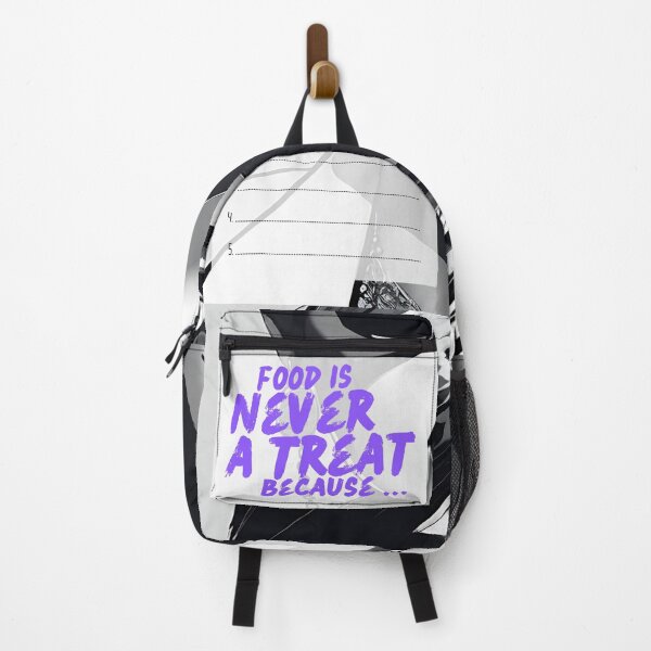 Item preview, food is NEVER A TREAT ... and other powerful customized messages designed and sold by SweetEnough.