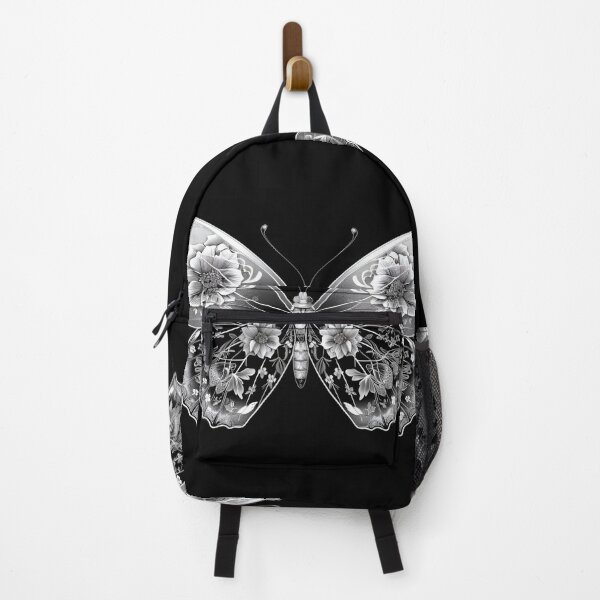 Item preview, Black and white flower butterfly print designed and sold by dcrc.