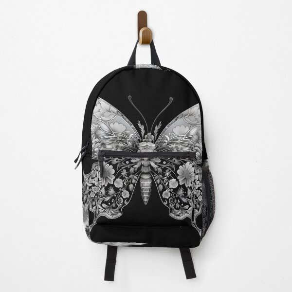 Item preview, black and white flower butterfly print designed and sold by dcrc.