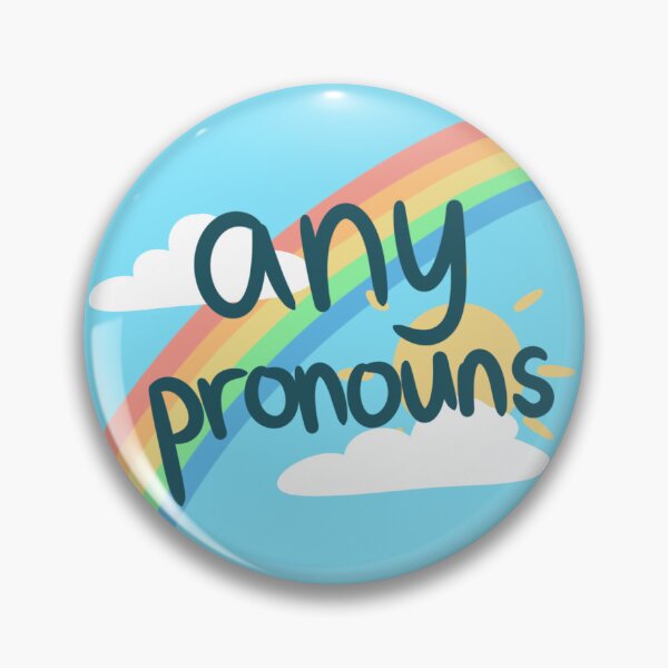 Item preview, Any pronouns sky pronoun pin designed and sold by dreamsclouds.