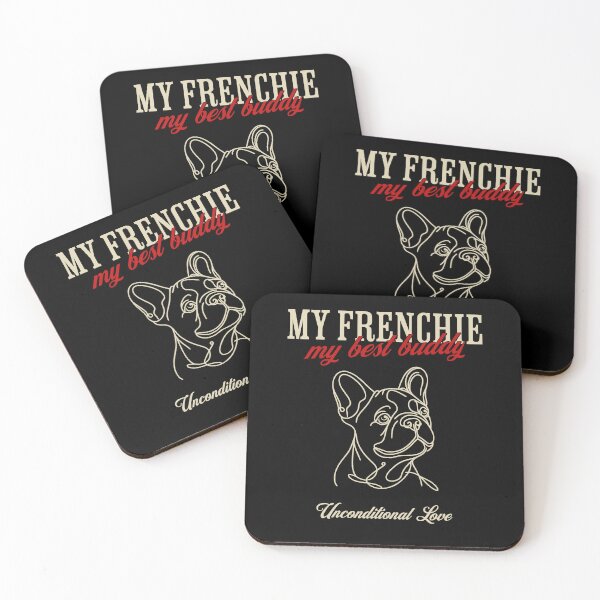 Item preview, Cute French bulldog monoline black, cute pet, Frenchie lovers or owners, dog lovers designed and sold by Collagedream.