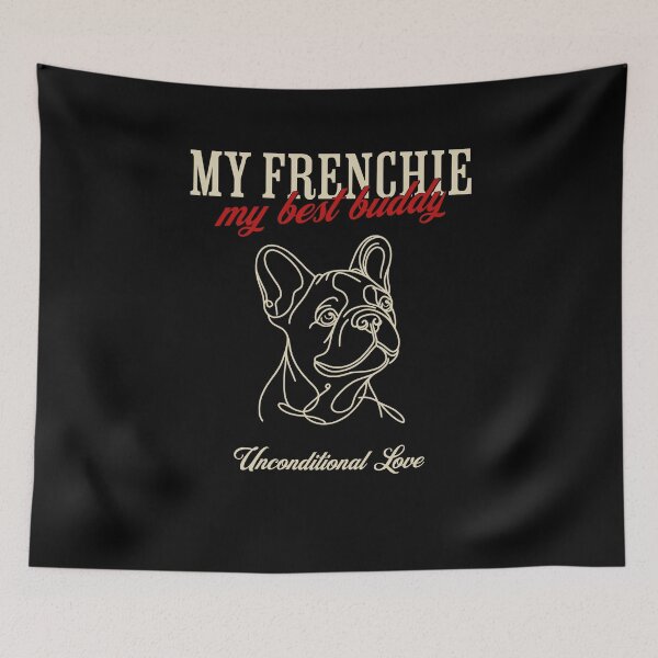 Item preview, Cute French bulldog monoline black, cute pet, Frenchie lovers or owners, dog lovers designed and sold by Collagedream.