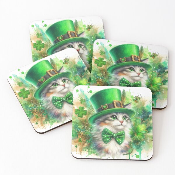 Item preview, St.Patrick's Day Cute Cat designed and sold by StylishKat.
