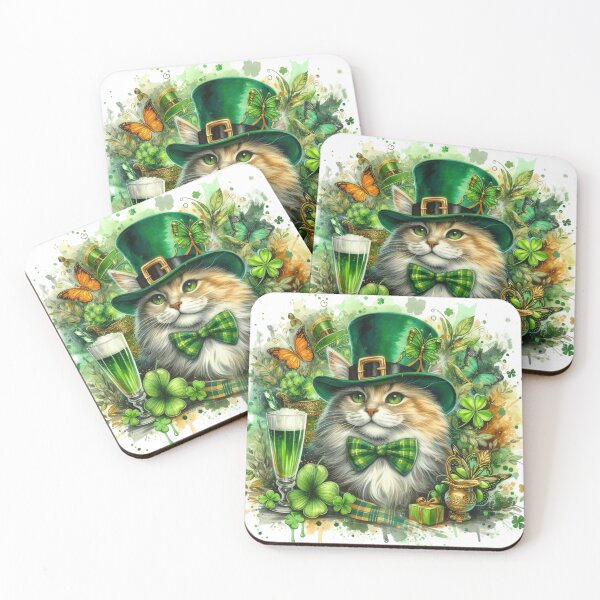 Item preview, Irish Cat St.Patrick's Day - Cute Cat designed and sold by StylishKat.