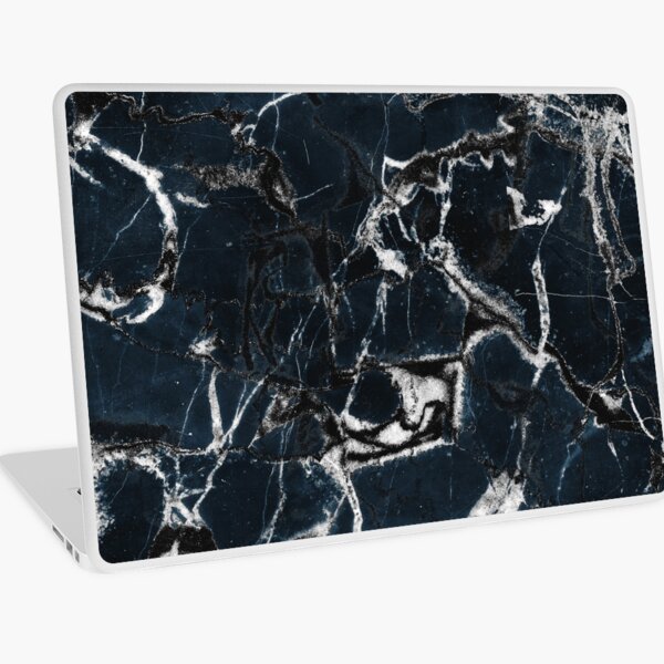 Black marble laptop on sale case