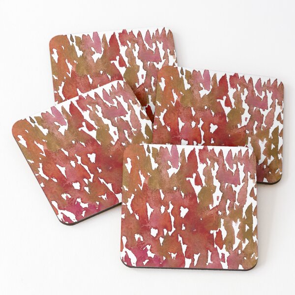 Item preview, Red Evergreens Watercolor Retro Art designed and sold by AgelessCreative.