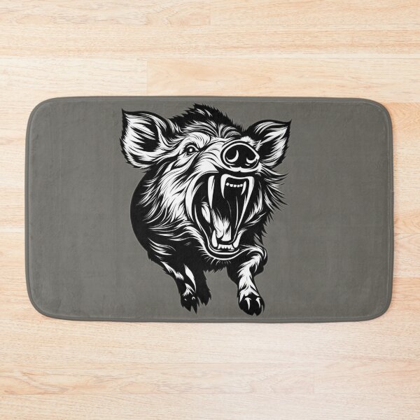 Item preview, Angry wild boar, black and white designed and sold by Jelena Slijepcevic.