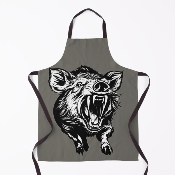 Item preview, Angry wild boar, black and white designed and sold by Jelena Slijepcevic.