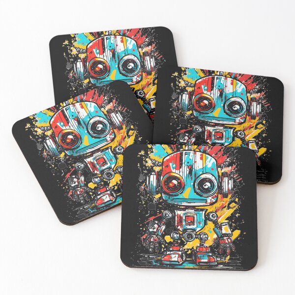 Item preview, Cute Robot painting designed and sold by drawbey.