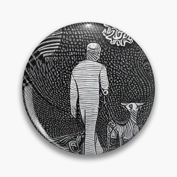 Item preview, Man walks dog into the mist designed and sold by George Hutton Hunter.