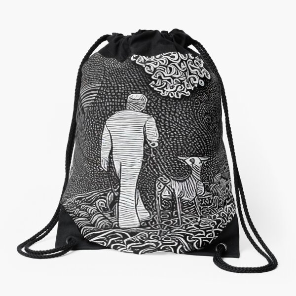 Item preview, Man walks dog into the mist designed and sold by George Hutton Hunter.