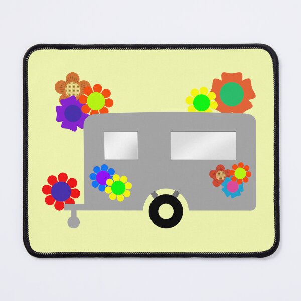 Item preview, Trailer with Hippie Flowers Pattern designed and sold by Gravityx9.