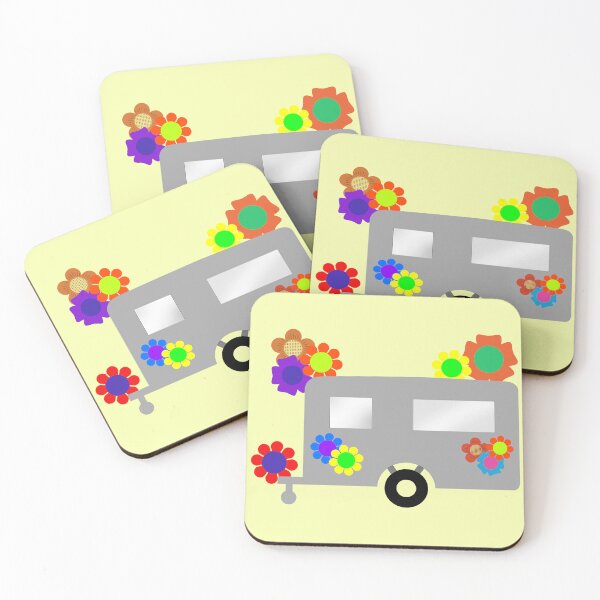 Item preview, Trailer with Hippie Flowers Pattern designed and sold by Gravityx9.