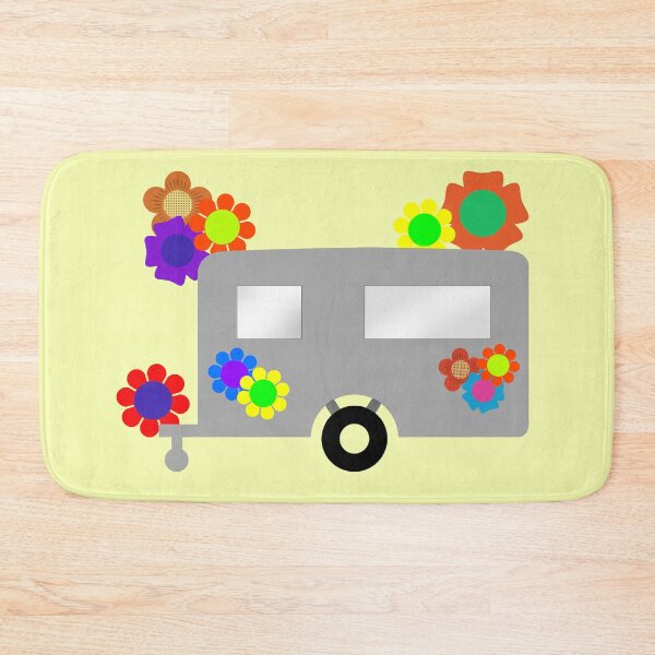 Item preview, Trailer with Hippie Flowers Pattern designed and sold by Gravityx9.
