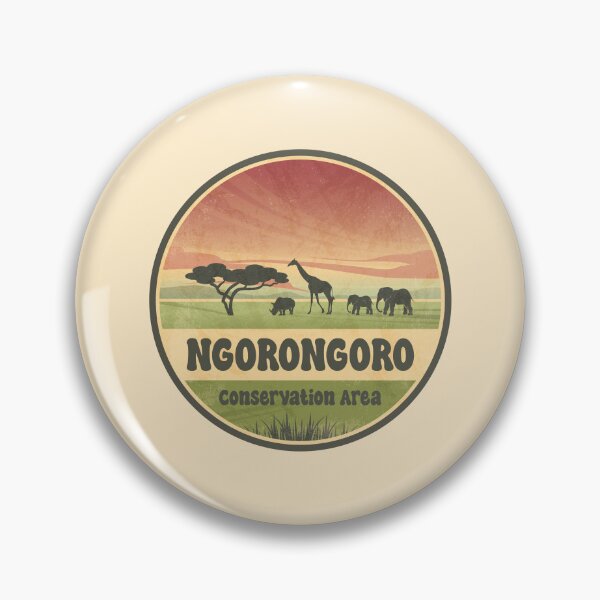 Item preview, Ngorongoro Conservation Area Tanzania Vintage Safari Graphic designed and sold by CynthiaGraphics.