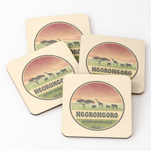Item preview, Ngorongoro Conservation Area Tanzania Vintage Safari Graphic designed and sold by CynthiaGraphics.