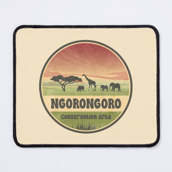 Item preview, Ngorongoro Conservation Area Tanzania Vintage Safari Graphic designed and sold by CynthiaGraphics.