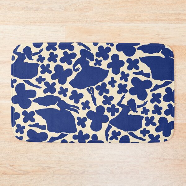 Item preview, Blue ballet dancers: Stylized Art with Graphic Flowers designed and sold by Ema Tudose.
