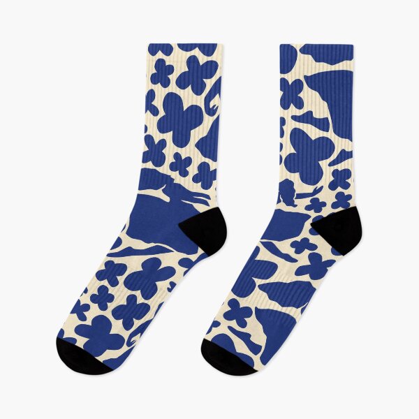 Item preview, Blue ballet dancers: Stylized Art with Graphic Flowers designed and sold by Ema Tudose.