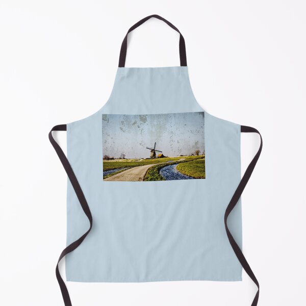 Item preview, Vintage Charm: Dutch Countryside with Winding Canals Leading to Windmill designed and sold by InbalTurShalom.