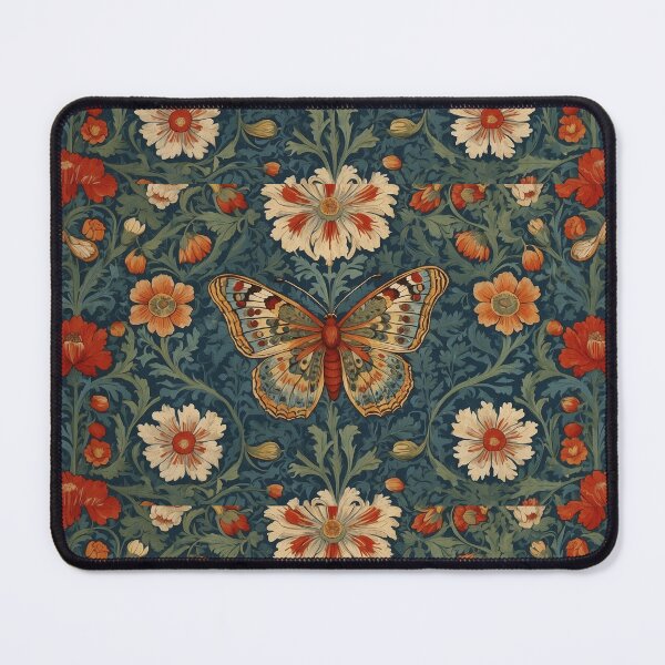 Artikelvorschau, Von William Morris inspirierter Schmetterlingsdruck entworfen und verkauft von saywhatcreative.