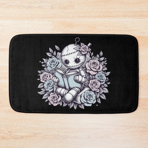 Item preview, Cute Pastel Goth Voodoo Doll Reading Book designed and sold by TomFrontierArt.
