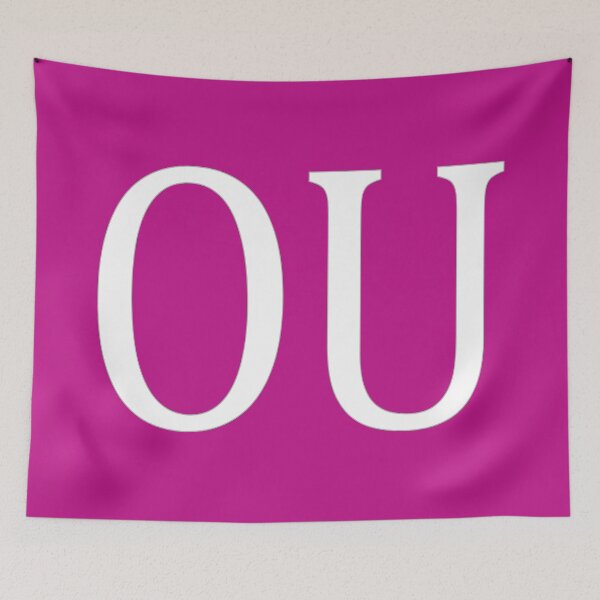Item preview, OU Initials Monogram Elegant White Letters designed and sold by Jeallan Designs.