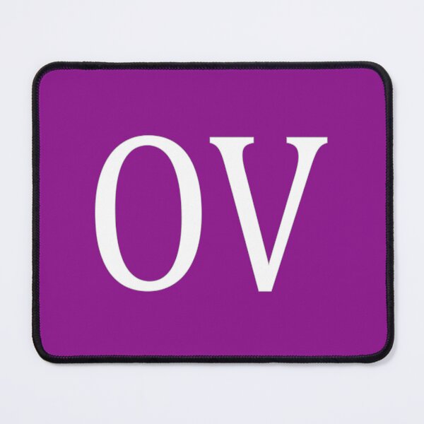 Item preview, OV Initials Monogram Elegant White Letters designed and sold by Jeallan Designs.