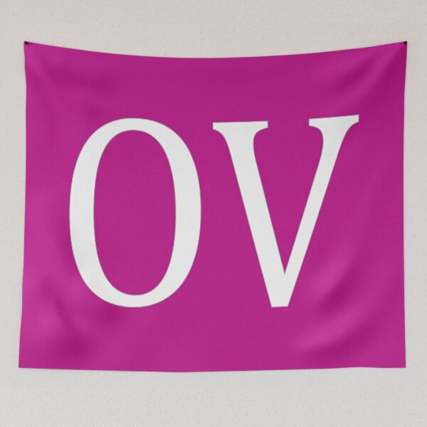 Item preview, OV Initials Monogram Elegant White Letters designed and sold by Jeallan Designs.