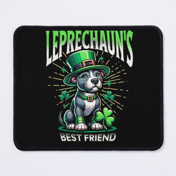 Item preview, Leprechaun's Best Friend Cute Irish St Patrick's Day Pitbull Puppy Dog St Paddy's Day Lucky Shamrock designed and sold by CarantinedChaos.