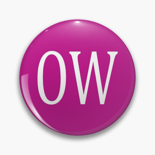 Item preview, OW Initials Monogram Elegant White Letters designed and sold by Jeallan Designs.