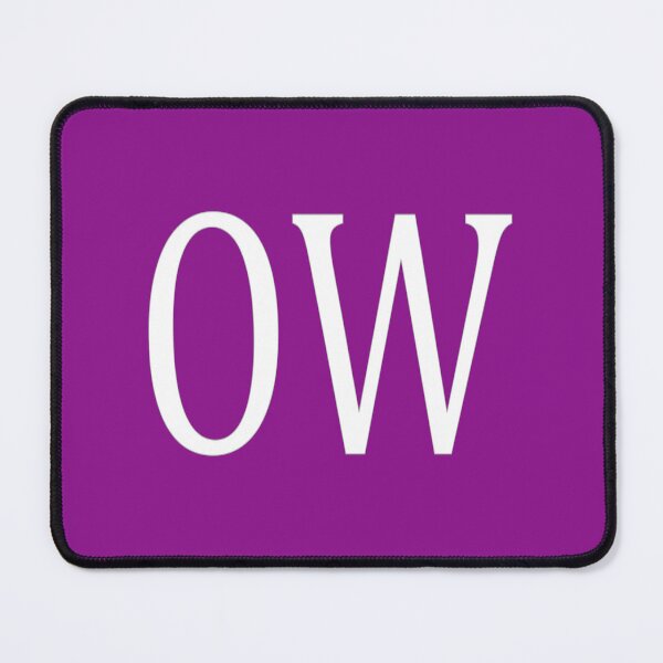 Item preview, OW Initials Monogram Elegant White Letters designed and sold by Jeallan Designs.