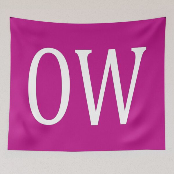 Item preview, OW Initials Monogram Elegant White Letters designed and sold by Jeallan Designs.
