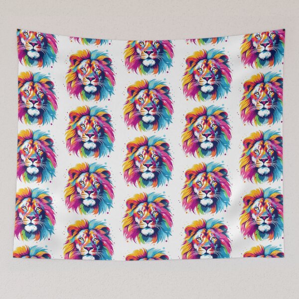 Item preview, Beautiful colored lion face designed and sold by GoodThings66.