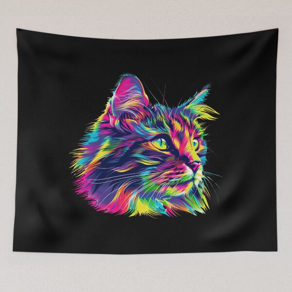 Item preview, Cat of Many Colors designed and sold by stainedglass101.