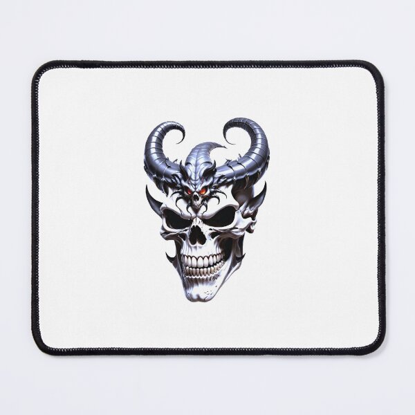 Item preview, Demon skull with metal horns designed and sold by MadinaFatt.