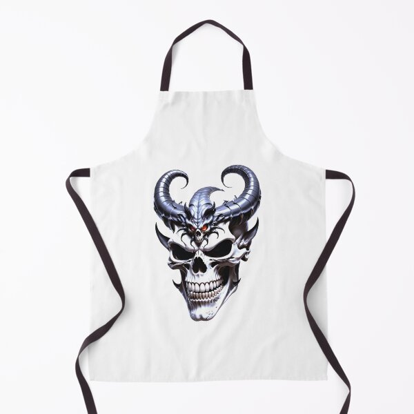 Item preview, Demon skull with metal horns designed and sold by MadinaFatt.