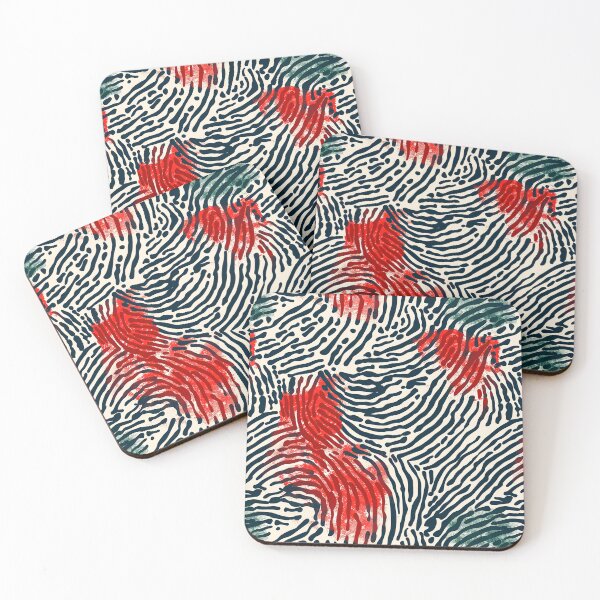 Item preview, Crime Scene Fingerprint Pattern designed and sold by Shrouded Unraveled.