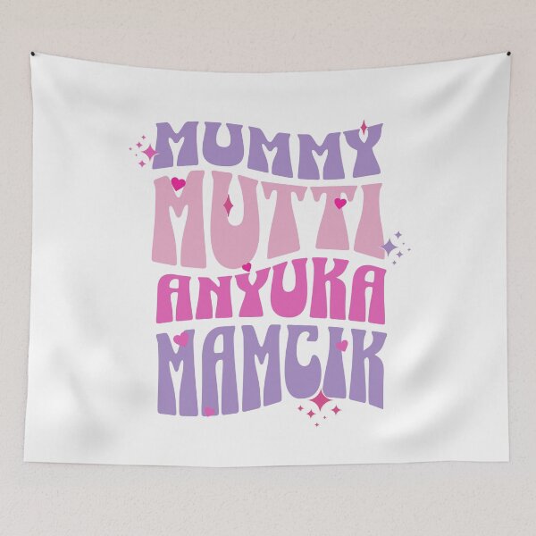 Item preview, Mother's Day Mummy in Different Languages Groovy Style designed and sold by PG Illustration.