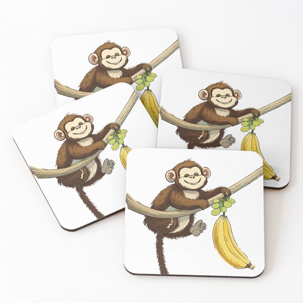 Item preview, Chimpanzee and Banana on the branch designed and sold by omerfdln34.