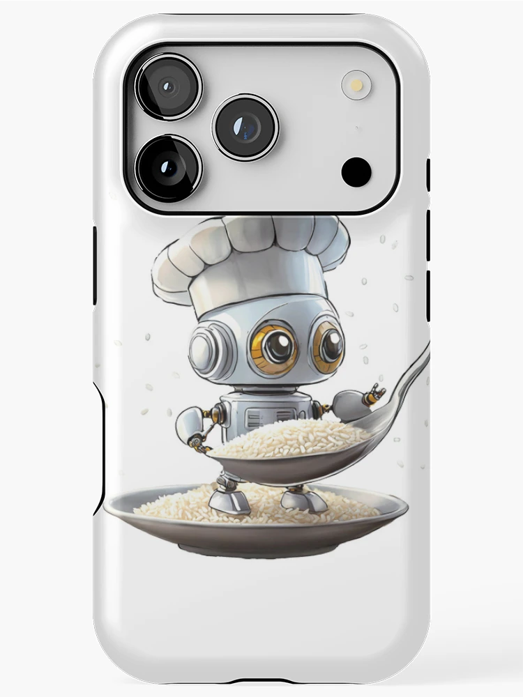 Thumbnail 1 of 4, iPhone Case, Robot Chef Making Rice Calculation designed and sold by omerfdln34.