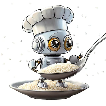 Artwork thumbnail, Robot Chef Making Rice Calculation by omerfdln34