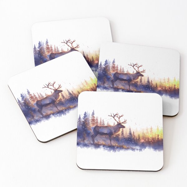 Item preview, Caribou reindeer by water on the tundra designed and sold by Joneya.