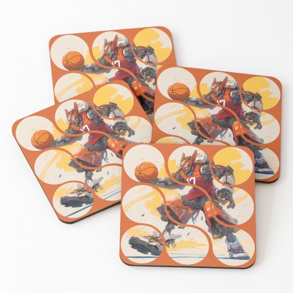 Item preview, Mecha player is holding a basketball to make a layup shot. designed and sold by Mecha Brave Studio.