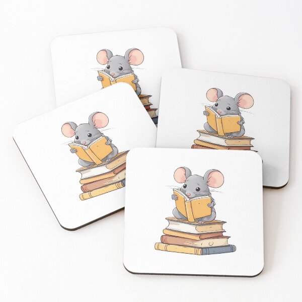 Item preview, Back to school mouse reading books designed and sold by Culmika.