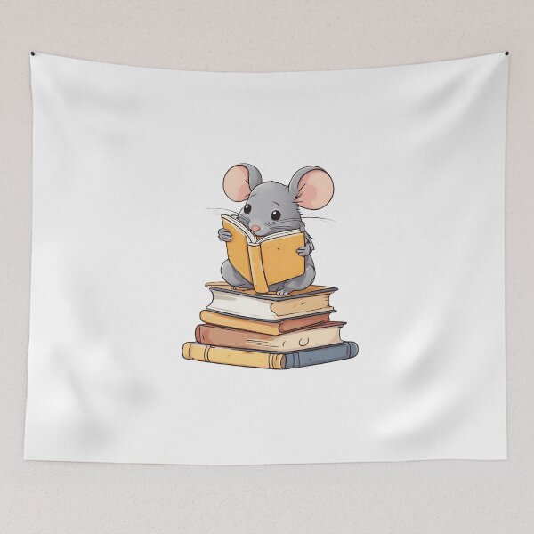 Item preview, Back to school mouse reading books designed and sold by Culmika.