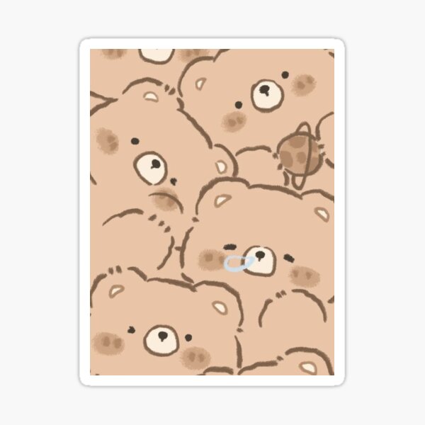 Item preview, Cute Little Bear Pattern In Kawaii Style designed and sold by iamdesigns14.