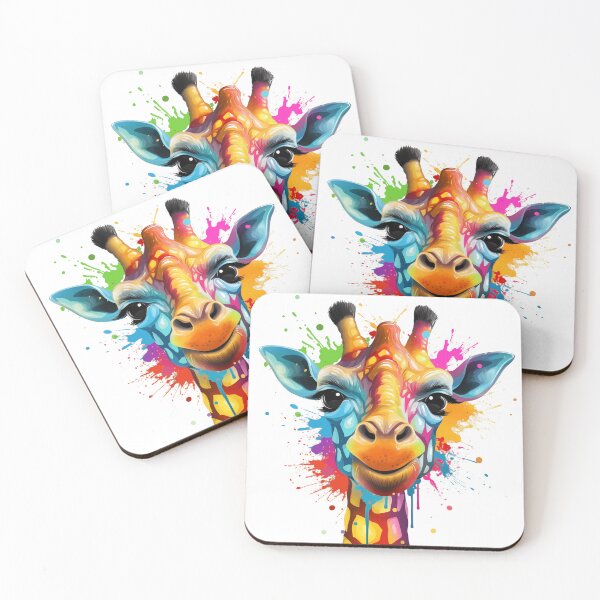 Item preview, Cute smiling colored giraffe designed and sold by GoodThings66.