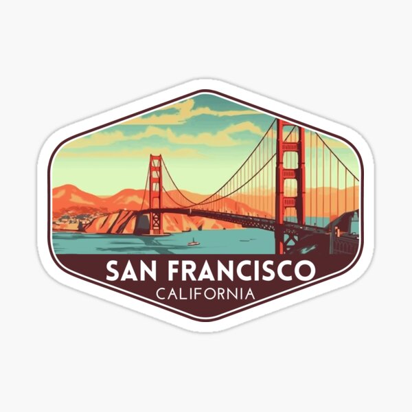 San Francisco California Travel Art Sticker